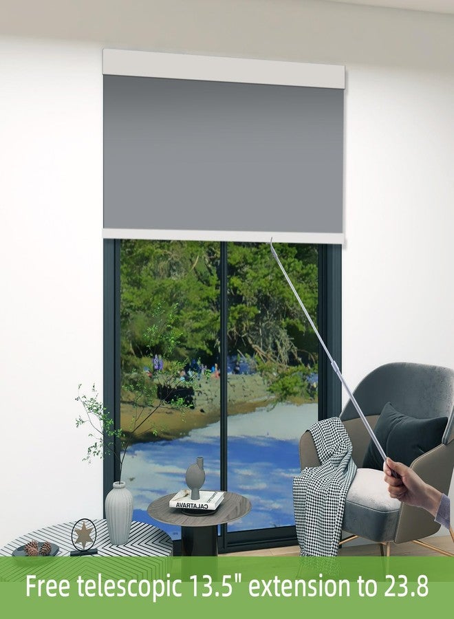 ZSTARR Tension Rod,Blinds Shads Push Pull Adjustable Rod for Cordless Window Blinds and Shades,Easy to Pull The Shades Down and Up 13.5''-23.8'' Silver - Image 2